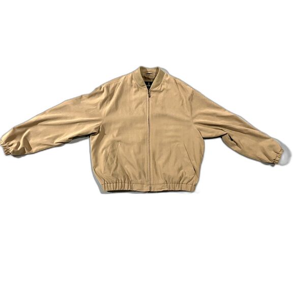 London Fog Mens Xl Reg microfiber khaki zip front jacket - Picture 1 of 5